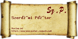 Szerémi Péter névjegykártya